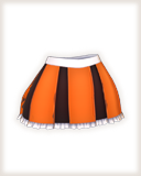 かぼちゃの表面をイメージさせるスカート。